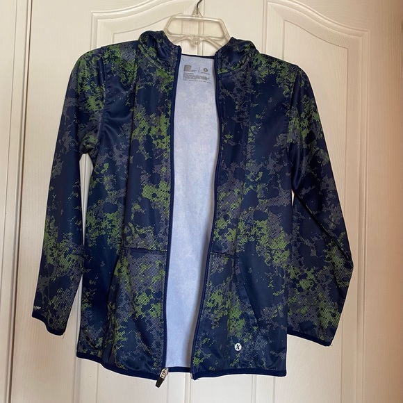 Xersion Boys Full Zip Hoodie Light Jacket Camo American Navy Size M 10/12 reg - Picture 4 of 12